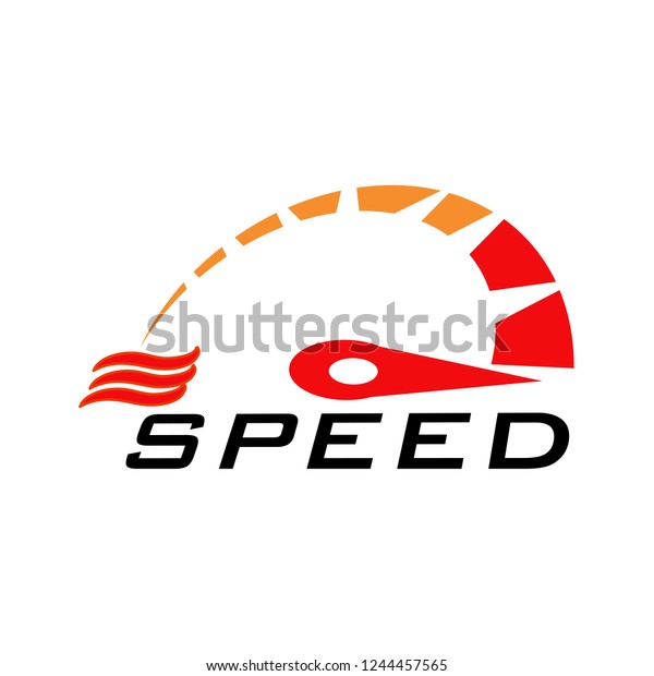.Speed logo.\
Vector art.Top Speed, vector logo racing event, with the main\
elements of the modification speedometer. speed silhouette.abstract\
symbol of speed logo design.vector icon\
