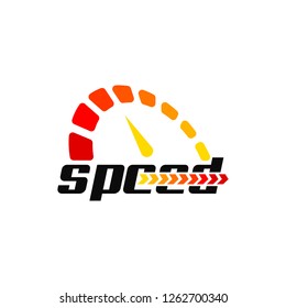 Speed logo vector. Speedometer logo. Fast logo