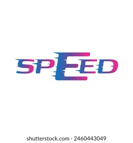 speed logo the word speed. very fast speed word