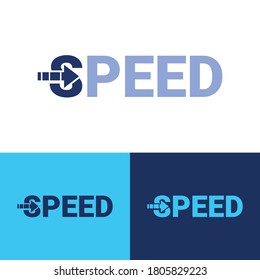 SPEED logo, wordmark logo design concept.
