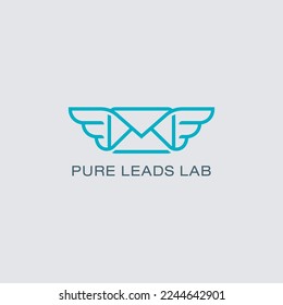 Speed mail wings professional and fast delivery vector logo design