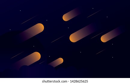 The speed of the meteor on the outer world