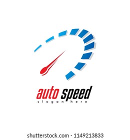speed meter  Auto car Logo Template vector illustration icon design