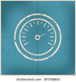 Speed meter design on old background,vector