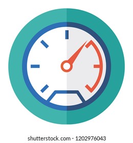 speed meter efficiency trendy icon on white background for web graphic