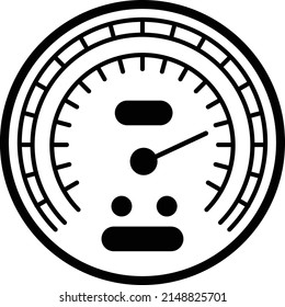 Speed Meter or Fuel Gauge Vector Icon Design, Motor Vehicle Service and automobile repair shop Symbol, Lorry spare parts Sign,  automotive technician equipment stock illustration, Horse Power Concept