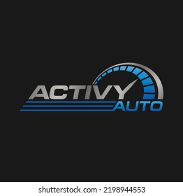 Icono del Medidor de velocidad. Diseño del logotipo de Actividad Automática. Ilustración vectorial.