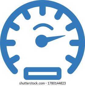 Speed meter icon / blue vector