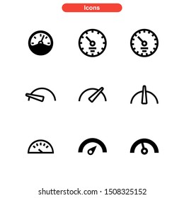 speed meter icon isolated sign symbol vector illustration - Collection of high quality black style vector icons
