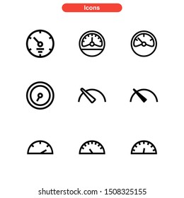 speed meter icon isolated sign symbol vector illustration - Collection of high quality black style vector icons
