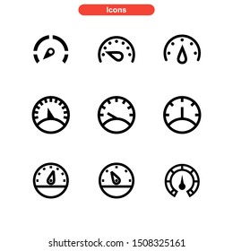 speed meter icon isolated sign symbol vector illustration - Collection of high quality black style vector icons
