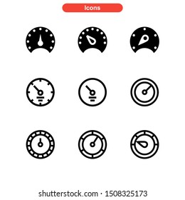 speed meter icon isolated sign symbol vector illustration - Collection of high quality black style vector icons

