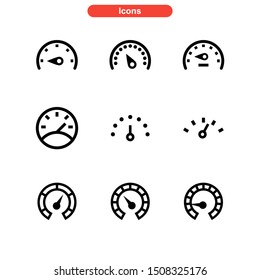 speed meter icon isolated sign symbol vector illustration - Collection of high quality black style vector icons
