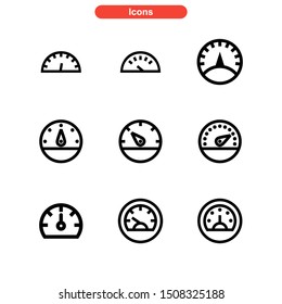 speed meter icon isolated sign symbol vector illustration - Collection of high quality black style vector icons
