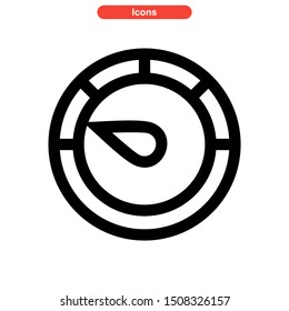 speed meter icon isolated sign symbol vector illustration - high quality black style vector icons
