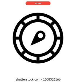 speed meter icon isolated sign symbol vector illustration - high quality black style vector icons
