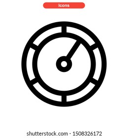 speed meter icon isolated sign symbol vector illustration - high quality black style vector icons
