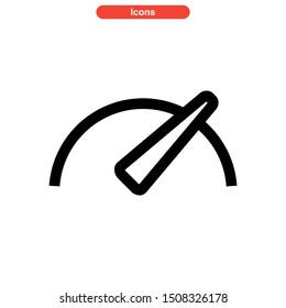 speed meter icon isolated sign symbol vector illustration - high quality black style vector icons
