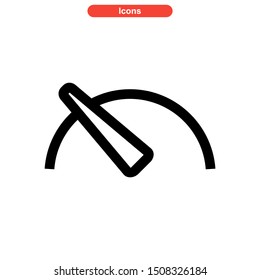speed meter icon isolated sign symbol vector illustration - high quality black style vector icons

