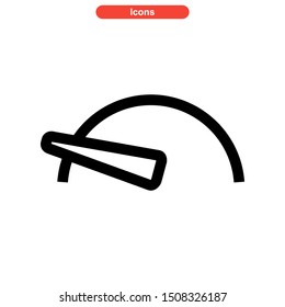 speed meter icon isolated sign symbol vector illustration - high quality black style vector icons
