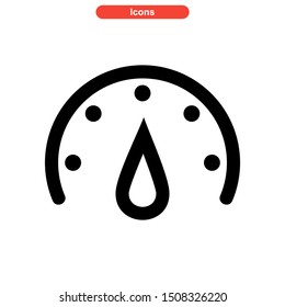 speed meter icon isolated sign symbol vector illustration - high quality black style vector icons

