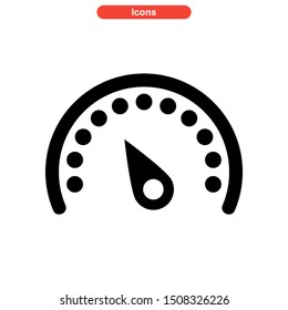 speed meter icon isolated sign symbol vector illustration - high quality black style vector icons
