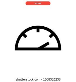 speed meter icon isolated sign symbol vector illustration - high quality black style vector icons
