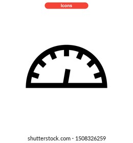 speed meter icon isolated sign symbol vector illustration - high quality black style vector icons
