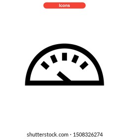 speed meter icon isolated sign symbol vector illustration - high quality black style vector icons
