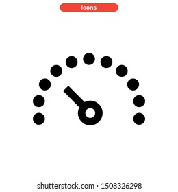 speed meter icon isolated sign symbol vector illustration - high quality black style vector icons
