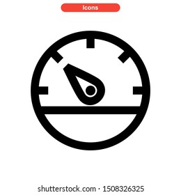 speed meter icon isolated sign symbol vector illustration - high quality black style vector icons
