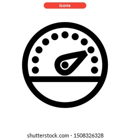speed meter icon isolated sign symbol vector illustration - high quality black style vector icons
