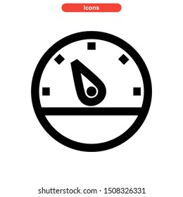 speed meter icon isolated sign symbol vector illustration - high quality black style vector icons
