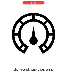 speed meter icon isolated sign symbol vector illustration - high quality black style vector icons
