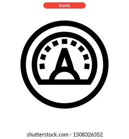 speed meter icon isolated sign symbol vector illustration - high quality black style vector icons
