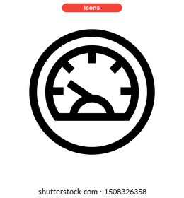 speed meter icon isolated sign symbol vector illustration - high quality black style vector icons

