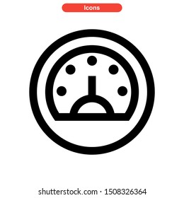 speed meter icon isolated sign symbol vector illustration - high quality black style vector icons
