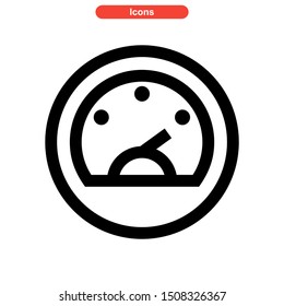 speed meter icon isolated sign symbol vector illustration - high quality black style vector icons

