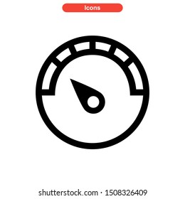 speed meter icon isolated sign symbol vector illustration - high quality black style vector icons
