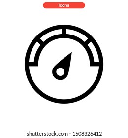 speed meter icon isolated sign symbol vector illustration - high quality black style vector icons
