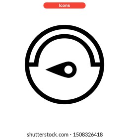 speed meter icon isolated sign symbol vector illustration - high quality black style vector icons
