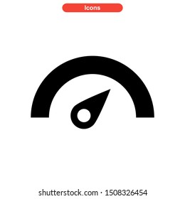 speed meter icon isolated sign symbol vector illustration - high quality black style vector icons
