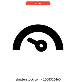 speed meter icon isolated sign symbol vector illustration - high quality black style vector icons
