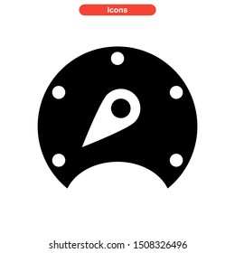 speed meter icon isolated sign symbol vector illustration - high quality black style vector icons
