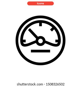speed meter icon isolated sign symbol vector illustration - high quality black style vector icons
