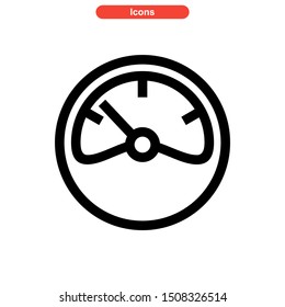 speed meter icon isolated sign symbol vector illustration - high quality black style vector icons
