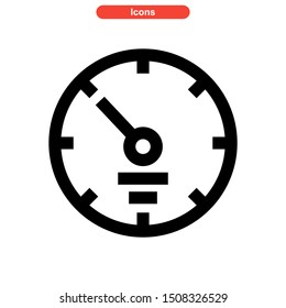 speed meter icon isolated sign symbol vector illustration - high quality black style vector icons
