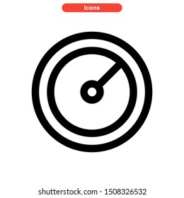 speed meter icon isolated sign symbol vector illustration - high quality black style vector icons
