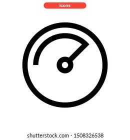 speed meter icon isolated sign symbol vector illustration - high quality black style vector icons
