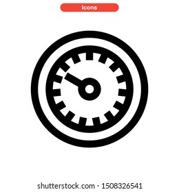 speed meter icon isolated sign symbol vector illustration - high quality black style vector icons
